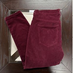 **BANANA REPUBLIC* Petite Maroon Corduroy Fashion Pants Size 30P